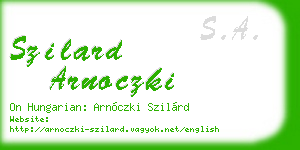 szilard arnoczki business card